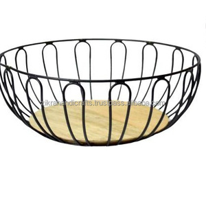 Black Customized Design Metal Fruits <b>Basket</b> <b>Table</b> Decor Home and Kitchen Decoration Food Storage <b>Basket</b> New Freshly Theme - Product Image 1