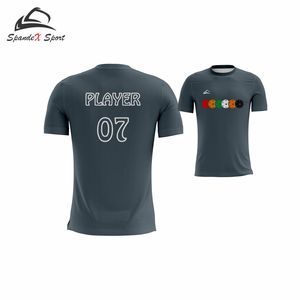 T-shirts de pickleball personnalisés pour hommes en polyester/coton tricoté, OEM ODM, logo personnalisé, impression numérique, respirants, écologiques, à manches courtes - Product Image 2