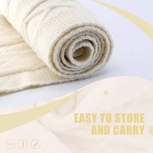 Bufanda Tejida Unisex de Mezcla de Algodón Transpirable - Calentador de Cuello de Punto Acanalado Suave con Logotipo Personalizado para Invierno - Product Image 5