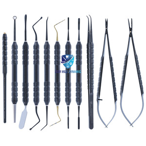 ชุดเครื่องมือผ่าตัดขนาดเล็กสแตนเลสสตีลพื้นฐาน Dom Med Dynamics 10 ชิ้น เคลือบสีดำ เครื่องมือช่างที่มีความแม่นยำสูง สำหรับโรงพยาบาล - Product Image 5