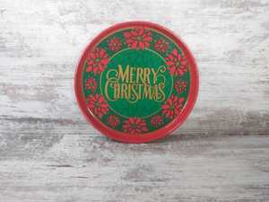 Round Christmas <b>Decorative</b> <b>Plate</b> With Red Poinsettia Pattern And Merry Christmas Text Green Background Party Dishes - Product Image 3