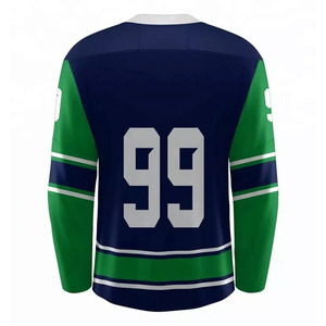 Maillot de hockey sur glace personnalisable avec nom d'équipe, design uni, 100 % polyester, séchage rapide, respirant, confortable, couleurs et logo personnalisés - Product Image 6