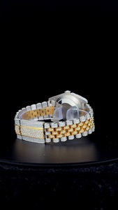 Reloj de Pulsera de Lujo para Hombre, de Acero Inoxidable de Dos Tonos, con Diamantes Moissanite de Alta Calidad, Estilo Deportivo y Ejecutivo, Cristal Antiguo de 20 mm - Product Image 3