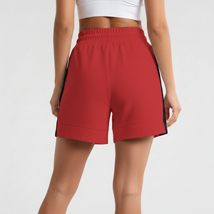 High Quality Casual Breathable Cotton French Terry Long Length Running <b>Shorts</b> Elastic Waist Button Vintage High Street Style - Product Image 4
