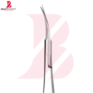 Tijeras de belleza para dar forma a cejas y pestañas, microtijeras de resorte con mango redondo y borde cruzado, 7 unidades, rectas - Product Image 3