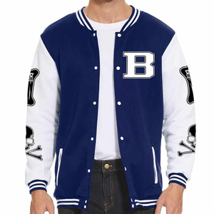 Custom Versity Letterman Wool Leather Cotton <b>Heat</b> Windproof Stand Collar <b>Jackets</b> - Product Image 5