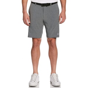 Shorts de golf personnalisés pour hommes en tissu peigné de coton, extensibles dans les 4 sens, style urbain, motif uni, fermeture éclair écologique - Product Image 4
