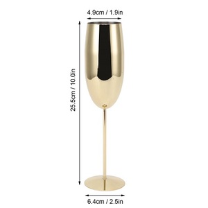 Unbreakable Copper Metal <b>Wine</b> Glass Set of 2 Round Modern Design Durable Party Goblets Western Drinking Glass goblet - Product Image 3