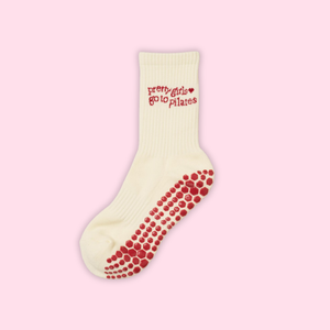 Calcetines de Pilates personalizados con textura de punto, antideslizantes, para estudio de Reformer, de algodón multicolor, con etiqueta de marca para mujer. - Product Image 1
