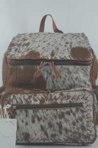 Luxury Cowhide Hair-On Leather <b>Backpack</b> Travel Laptop Bag Custom Logo Wholesale Supplier Manufacturer Bulk LHBP-0039 - Product Image 5