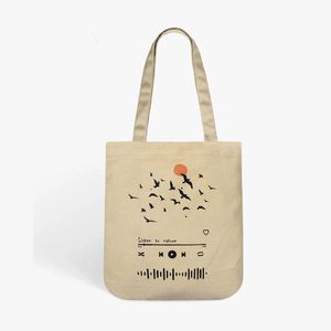 Bolsa de tela de algodón ecológica hecha a medida, duradera, reutilizable, elegante, para uso diario, con opción de impresión personalizada. - Product Image 6