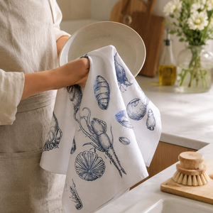 Juego de Paños de Cocina de Algodón Premium |   Paño de Limpieza de Cocina Suave y Absorbente para Secar Platos y Cristalería |   Paño de Cocina Reutilizable para Té - Product Image 3