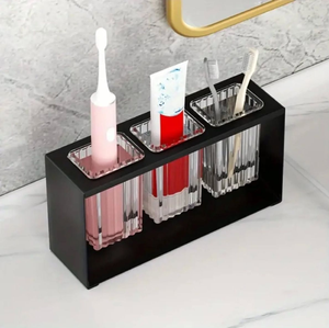 Indian Made Metal Customized Toothbrush <b>Holder</b> Stand Suction Cup for Bathroom Storage <b>Toothpaste</b> Razor <b>Holder</b> Wholesale Factory - Product Image 1