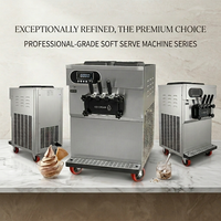 Machine à glace molle commerciale KEIFU ICE25L, nouvelle, 220V 2000W, de comptoir, en acier inoxydable, à compresseur unique, avec distributeur de sirop