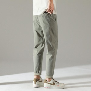 Pantalones Casuales Ajustados de Algodón de Color Sólido de Alta Calidad para Hombre, Pantalones Ajustados de Moda para Primavera 2026 - Product Image 5