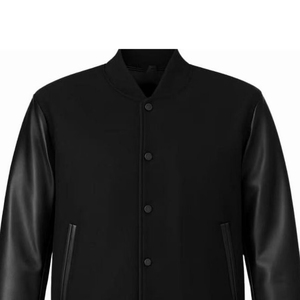 Veste universitaire unisexe de haute qualité, style Letterman, avec broderie chenille sur les manches, col montant, streetwear personnalisé - Product Image 2