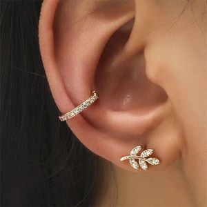 Orecchini a polsino pendenti VAGZEB da ragazza, stile bohémien, alla moda, con strass di cristallo, senza piercing richiesto - Product Image 5