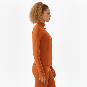 Women's <b>Winter</b> Animal Print Long sleeve Yoga Set Spandex Polyester Activewear Jacket Zippers Sublimated Quick Dry <b>Tight</b> Fit Top - Product Image 4