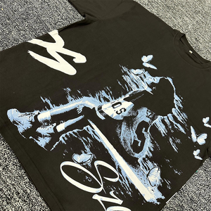 T-shirt en coton tricoté graphique « Money Is the Power » style vintage 2026 pour homme, coupe courte, manches courtes, confortable, service OEM en gros - Product Image 4