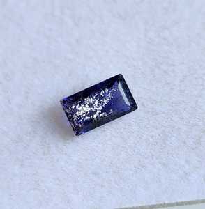 Pierres précieuses naturelles Iolite et Pierre de soleil en vrac, vente en gros - Forme octogonale facettée, bleu, blanc scintillant pour la fabrication de bijoux. - Product Image 3