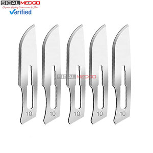 Cuchillas Quirúrgicas Estériles Premium, 5 Piezas, con Mango para Bisturí, 500 Cuchillas Desechables, Acero Inoxidable Alemán, Certificación CE - Product Image 4