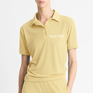 เสื้อโปโลผู้หญิงแขนสั้นน้ำหนักเบา ลดราคาพิเศษ สั่งทำได้ สไตล์ไฮสตรีท ผ้าคอตตอนผสมปิเก้ - Product Image 1
