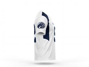 Camiseta de Fútbol Blanca Sublimada Personalizada, Manga Corta, Uniforme Deportivo para Equipo, Transpirable, de Secado Rápido, Poliéster - Product Image 3