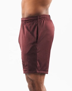High Street Men's Custom Grappling Shorts Sports Wear Mid-<b>Thigh</b> Line Art 3D Mockup Solid Pattern Eco-Friendly Design 100% Cotton - Product Image 2