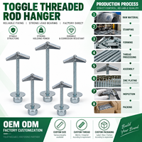 Support de fixation à ressort pour tige filetée, avec écrou et rondelle, pour suspension de systèmes CVC et MEP, fixation murale ou plafond, OEM