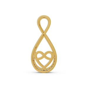 Colgante de Corazón Infinito con Diamante Cultivado en Laboratorio, Corte Brillante, Certificado IGI, Oro Blanco de 14K, Chapado en Rodio, Símbolo Romántico de Amor para Mujer - Product Image 6