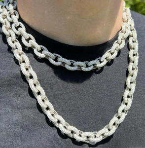 Chaîne ou bracelet en argent sterling 925 sertis de diamants moissanite - Product Image 1