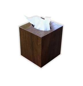 Caja de pañuelos de madera maciza de lujo, dispensador de pañuelos faciales decorativo hecho a mano, soporte cuadrado para servilletas - Product Image 4
