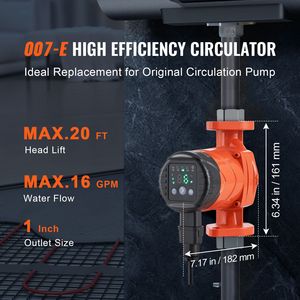 Pompa di Ricircolo Automatica EMC ad Alta Efficienza 007E 2F2 110V 42W 16 GPM per Acqua Calda, per Componenti di Scaldabagni - Product Image 2