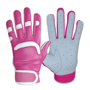 Custom Logo Leather Baseball Batting Gloves With Flexible Movement Design And Durable Palm <b>Padding</b> For Baseball <b>Practice</b> - Product Image 1