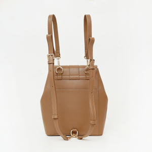 Elegant <b>Lady</b> Women's PU Backpack Square Shape Zipper Magnetic Closure Detachable Shoulder Strap Lightweight Waterproof Daily Use - Product Image 5