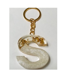 Factory Wholesale Promotion Gifts Most Quality Resin <b>Key</b> <b>Ring</b> handmade keychain <b>Custom</b> Logo Letter Personalized keychain - Product Image 4