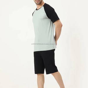 Loose Fit <b>Knitted</b> Casual T-Shirt and Shorts <b>Set</b> Men's Summer Street Style High Demand Trend Fabric OEM Bulk Custom Design - Product Image 2
