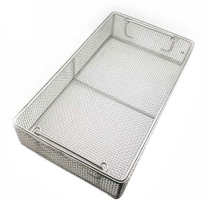 B2B Wholesale Professional Mesh Tray Lid 250x170x70mm Stainless Steel Manual Sterilization Basket Instrument Set By Dentavex - Product Image 5