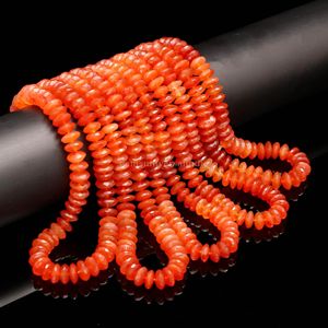 Perles Rondelles en Cornaline AAA de Coupe Allemande, 10mm à 11mm, Pierres Précieuses Naturelles pour la Fabrication de Bijoux, Fil de 16 Pouces, Prix de Gros - Product Image 1