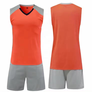 High Quality 100% Polyester Solid Front Quick Dry Breathable Short Sleeve <b>Volleyball</b> Uniform <b>Sets</b> Plus Size Custom Team Name - Product Image 1