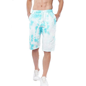 Pantalones Cortos Tie Dye para Hombre al por Mayor, 100% Algodón, Suaves y Ligeros, Casuales, Estilo Urbano, Corte Holgado, Ropa de Verano - Product Image 1