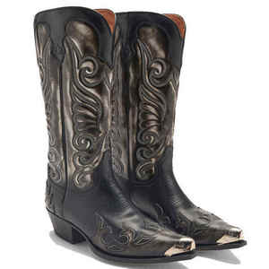 Bottes d'équitation en cuir véritable pour homme, haute qualité, avec fermeture éclair longue, bottes hautes jusqu'au genou - Product Image 1