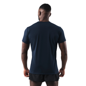 Camiseta de Manga Corta Azul Marino para Hombre, Cómoda, de Algodón Premium, Informal, para Gimnasio, Venta al Por Mayor, Ropa Deportiva Moderna - Product Image 3