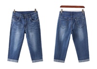 Jean en denim skinny taille haute pour femme, grande taille, imprimé léopard, déchiré, extensible, longueur genou, style Y2K, décontracté, été