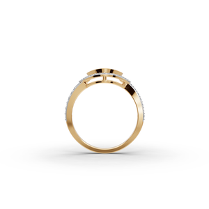 Lab-Grown Diamond <b>Ring</b> with Pave <b>Circle</b> Halo Elegant Gemstone Jewelry - Product Image 2
