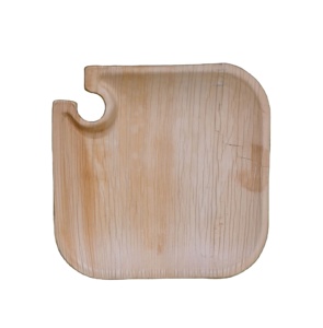 Ensemble d'assiettes jetables en bambou 8*8 pouces porte-verre à vin de conception carrée pour les fêtes entrepôt stocké - Product Image 1