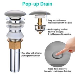 Lavabo in Ceramica Grigia per Bagno - Product Image 4