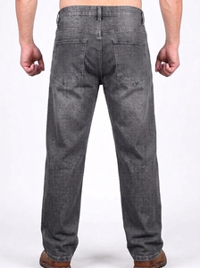 Jeans de Mezclilla para Hombre, Corte Relajado, Algodón Grueso, para Negocios de Ropa al por Mayor, Jeans de Mezclilla Desgastados y Rotos a la Moda - Product Image 2