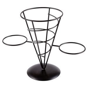 Support en métal design attrayant pour cônes à frites, haute qualité, réutilisable, écologique, tailles personnalisées pour la maison et l'hôtel - Product Image 1