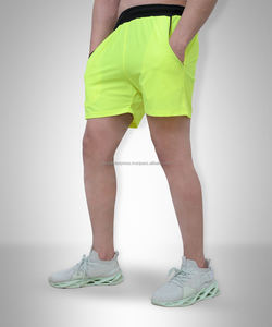 Short de plage en coton Style High Street pour hommes Maillot de bain d'été à séchage rapide Motif solide Décoration Taille élastique Poches Taille moyenne - Product Image 4